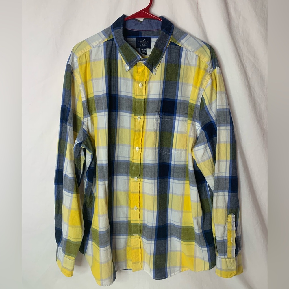 AEO men’s button down shirt sizeXXL long sleeve classic fit